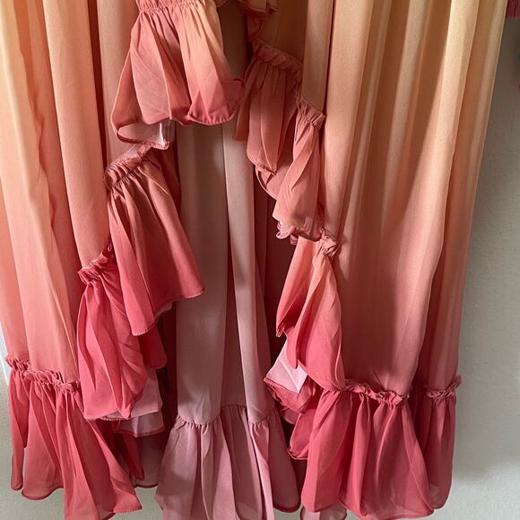 Rococo Sand Ciel Dress Rainbow‎ Gradient Stripe High Low  Size S NWT - Picture 6 of 12